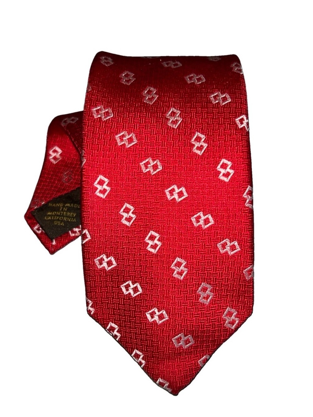 Robert Talbott best of the class Red Geometric Silk Tie Men Monterrey California